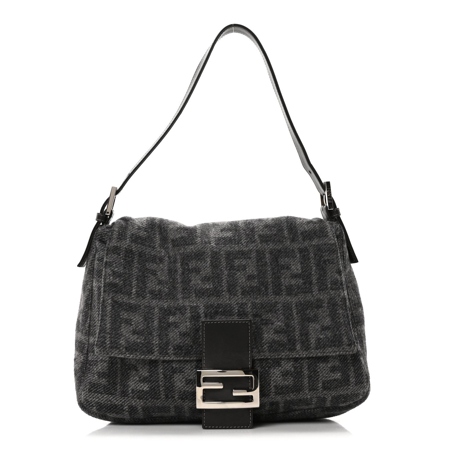 Fendi Wool Zucca Mama Baguette Grey 1 of 10