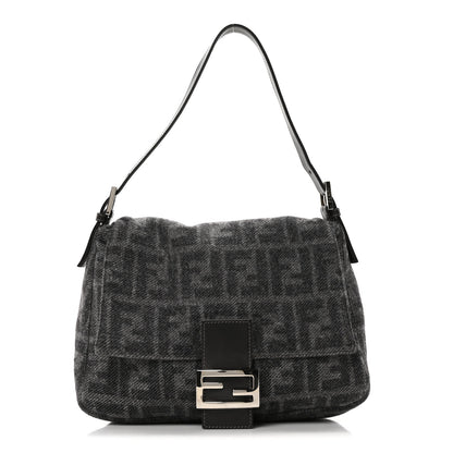 Fendi Wool Zucca Mama Baguette Grey 1 of 10