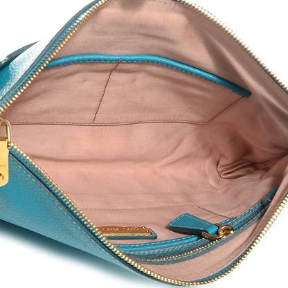 Miu Miu Grained Calfskin Leather Clutch Turchese 5 of 10