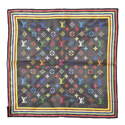 Louis Vuitton Silk Multicolor Square Scarf Black 1 of 6