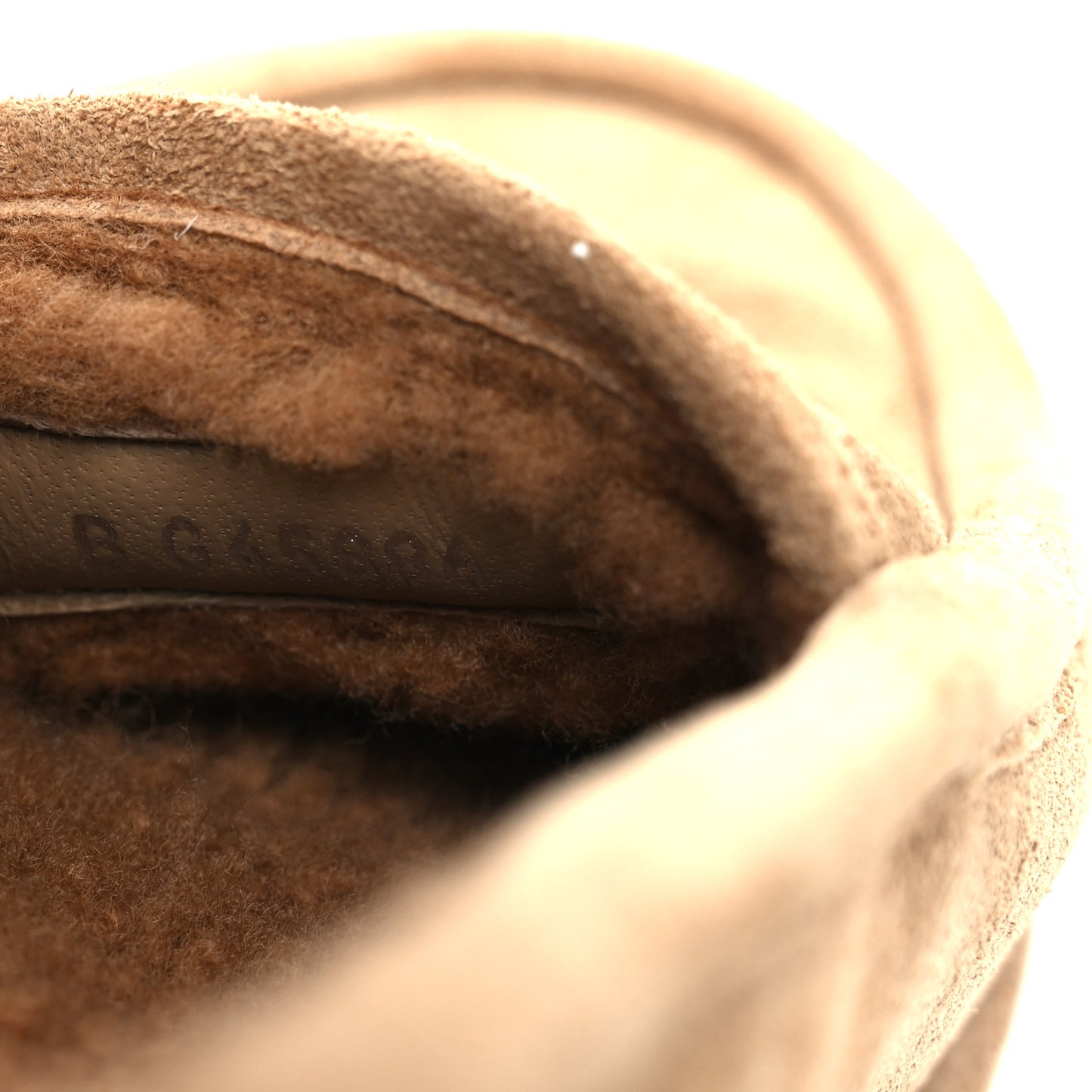 Suede Calfskin CC Loafers 37 Dark Beige