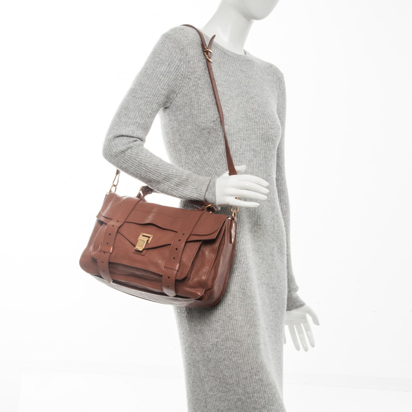 Lambskin Medium PS1 Satchel Saddle