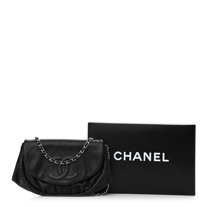 Chanel Caviar Half Moon Wallet On Chain WOC Black 14 of 14