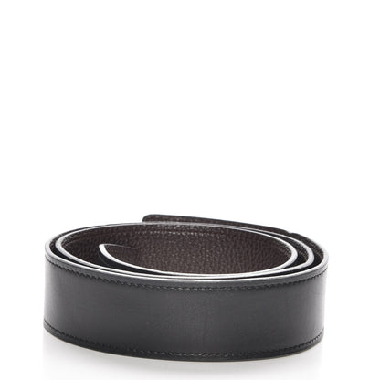 Hermes Box Togo 32mm Belt Strap 80 Black Chocolate 2 of 10