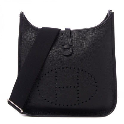 Hermes Taurillon Clemence Evelyne III PM Black 1 of 8
