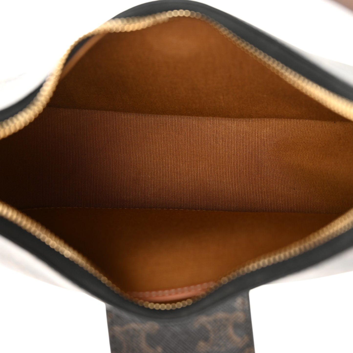 Triomphe Canvas Calfskin Medium Strap Ava Triomphe Shoulder Bag Tan