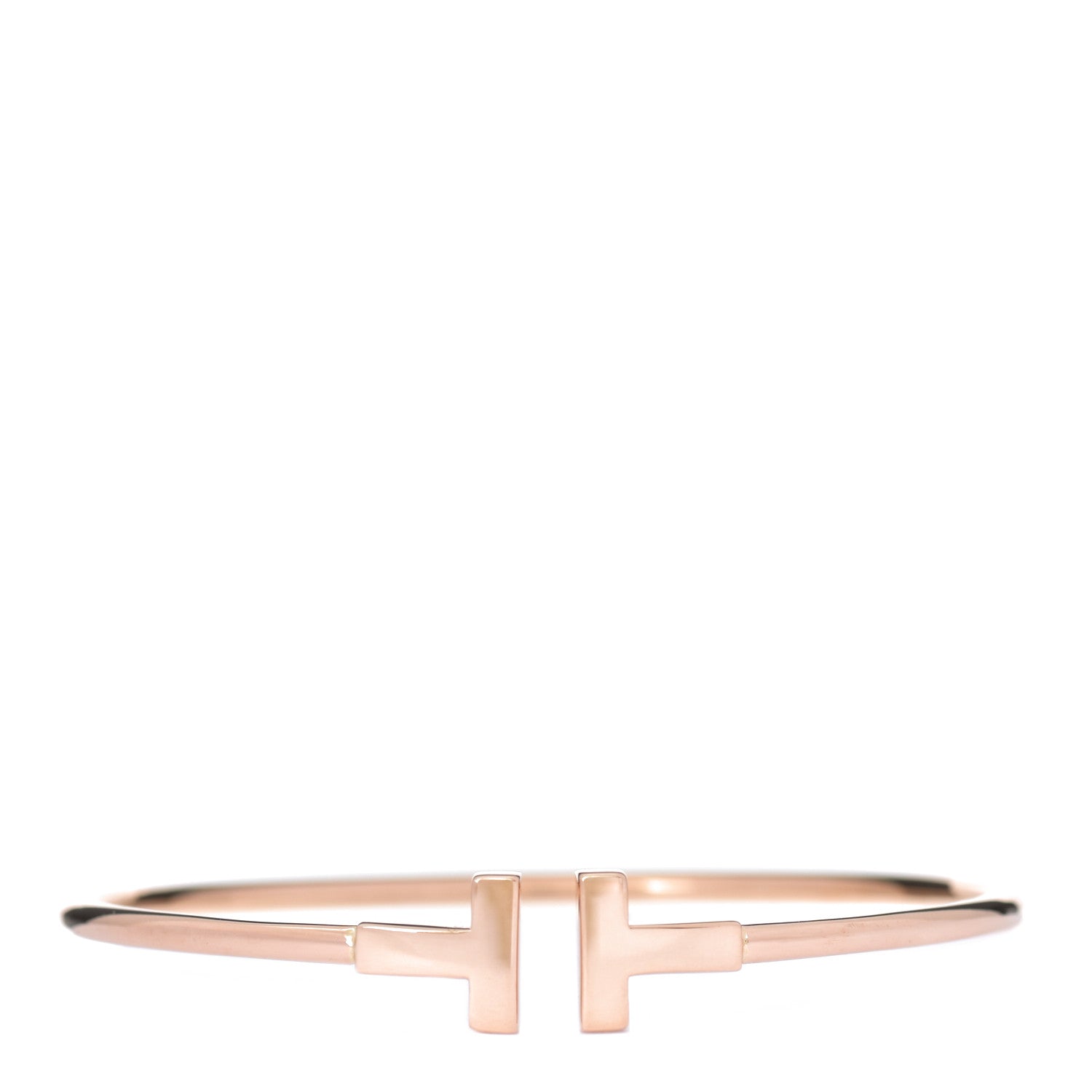 Tiffany 18K Rose Gold T Wire Bracelet 1 of 3