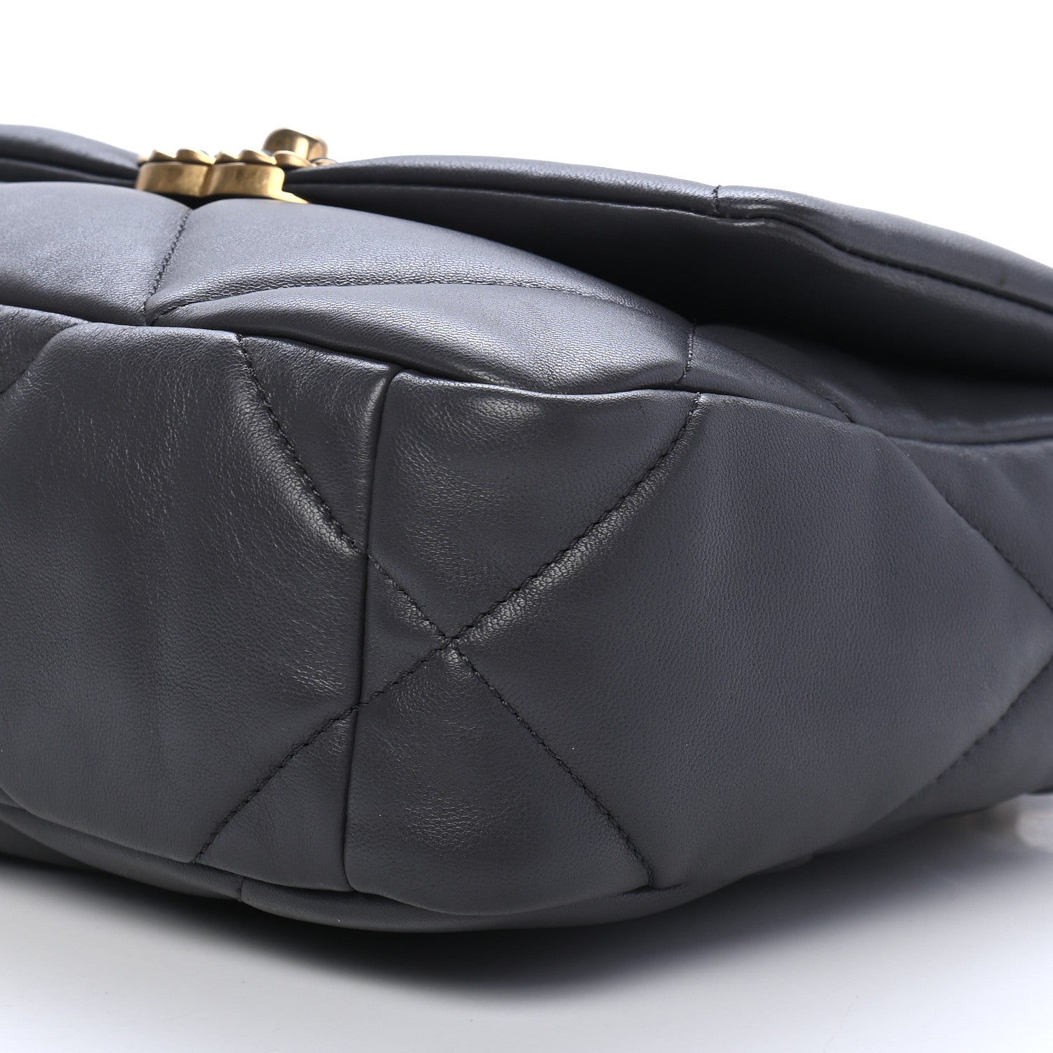 Chanel Lambskin Quilted Medium Chanel 19 Flap Dark Grey 8 of 8