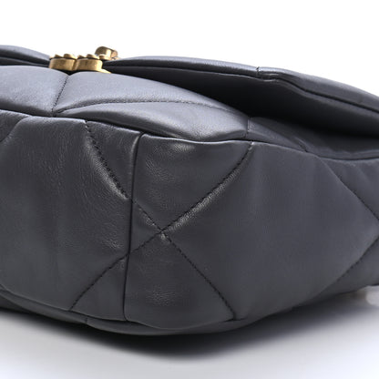 Chanel Lambskin Quilted Medium Chanel 19 Flap Dark Grey 8 of 8