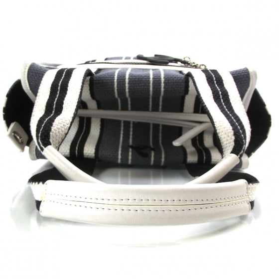 Chanel Toile Striped Tote Navy 6 of 11