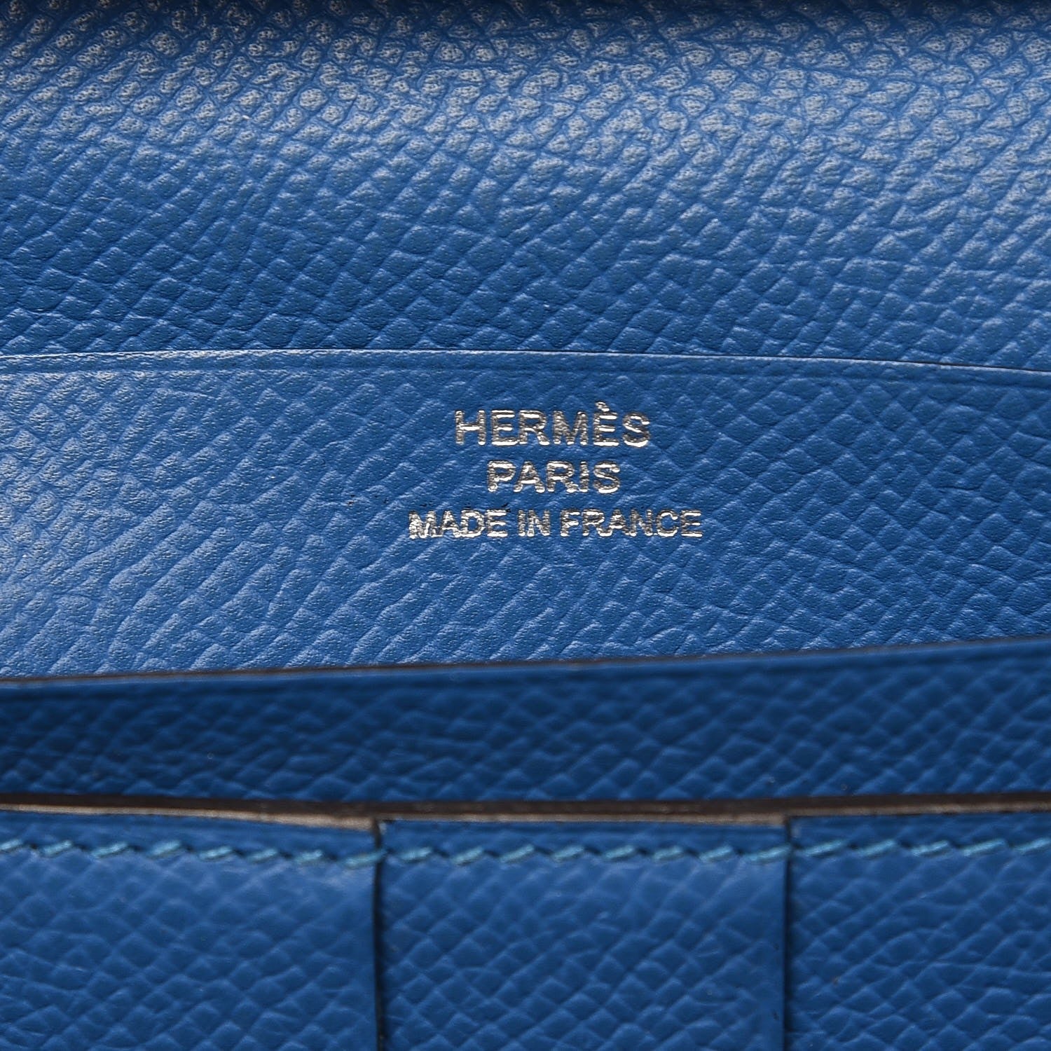 Hermes Epsom Bicolor Bearn Wallet Bleu Electrique Mykonos 6 of 7