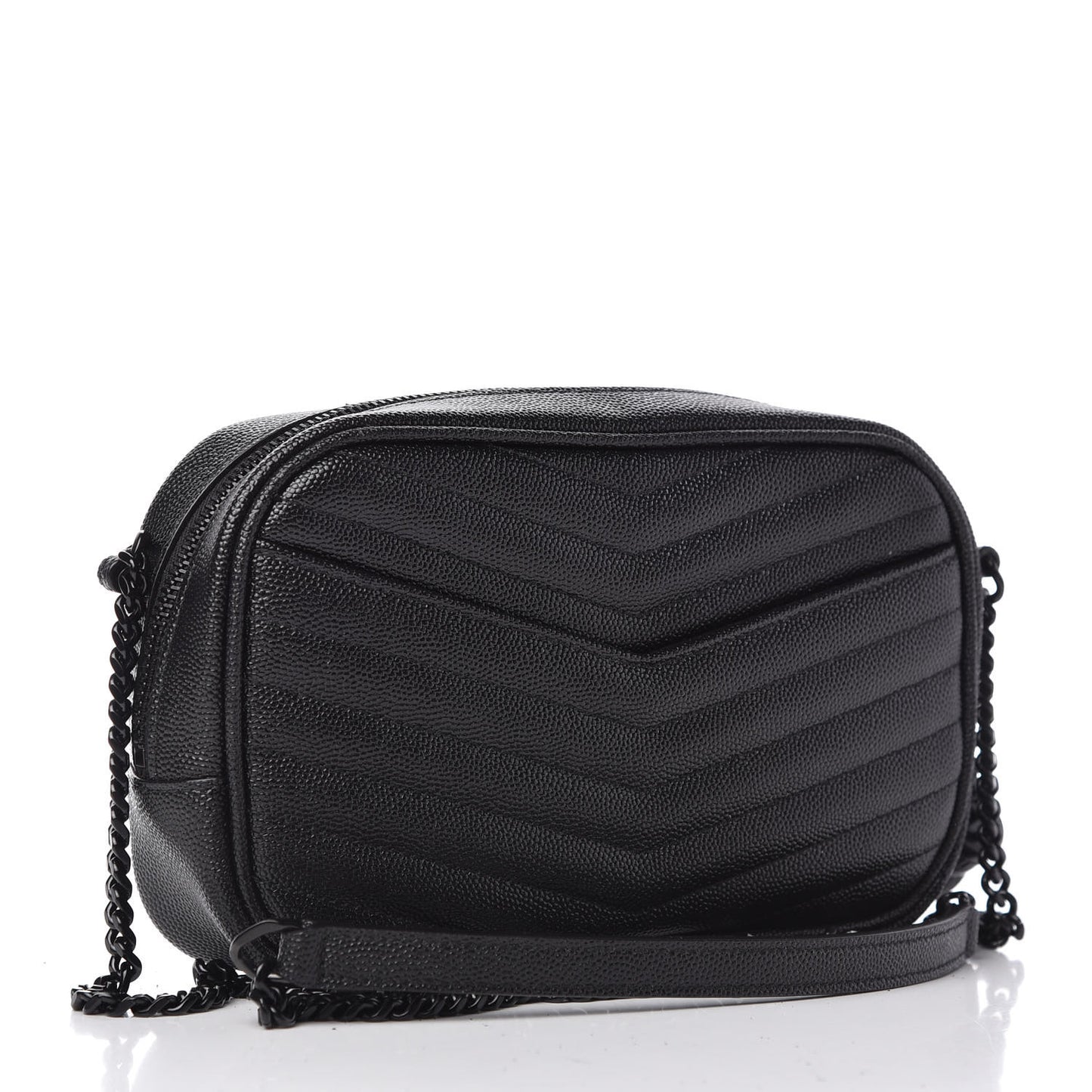 Grain De Poudre Matelasse Monogram Mini Lou Camera Bag Black