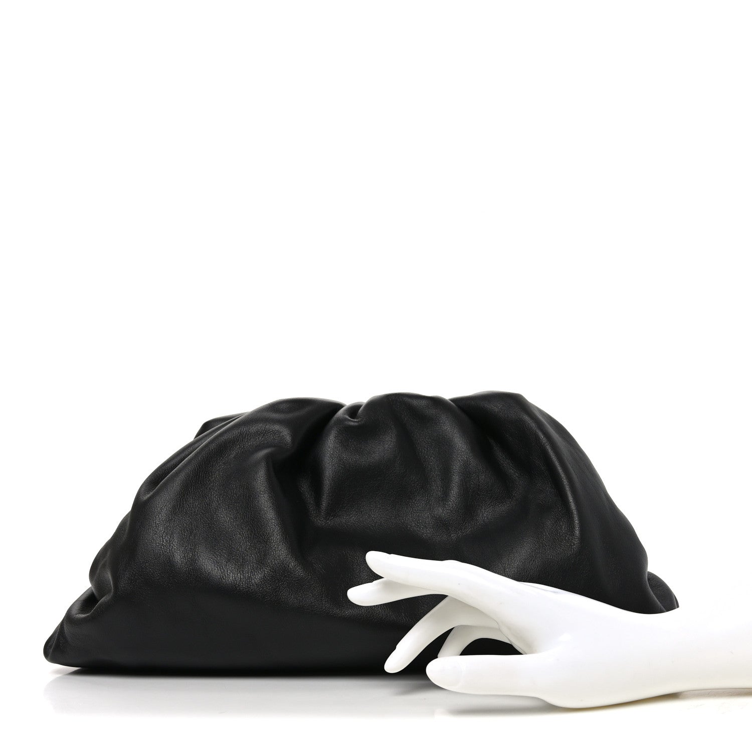 Bottega Veneta Smooth Butter Calf The Pouch Oversized Clutch Black 2 of 11