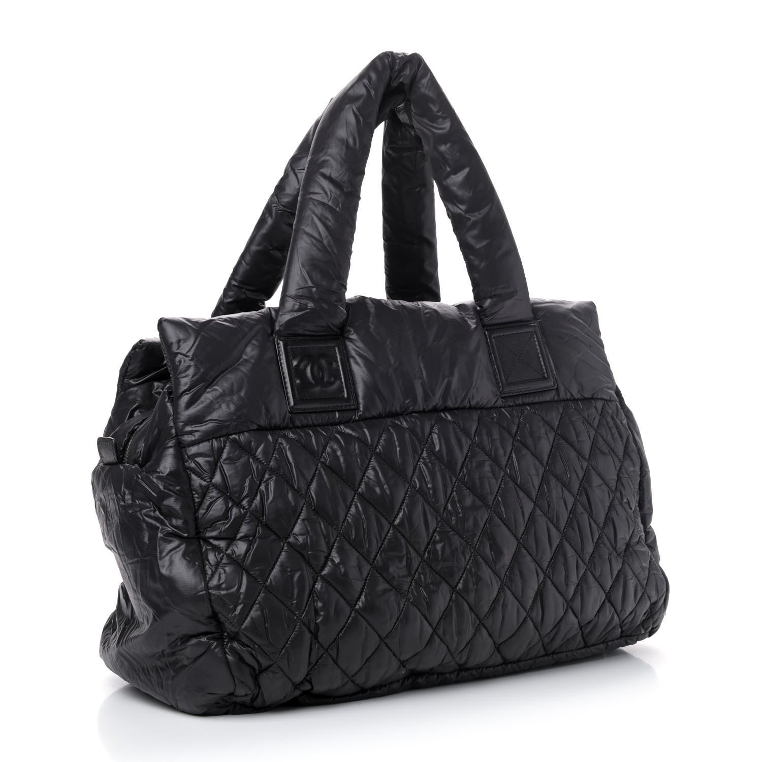 Chanel Nylon Quilted Large Coco Cocoon Tote Black 2 of 4