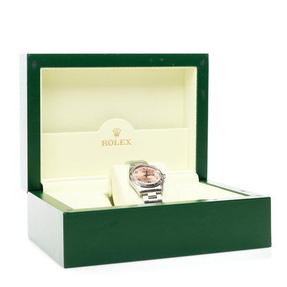 Rolex Stainless Steel 18K White Gold 31mm Oyster Perpetual Datejust Watch Pink 78274 5 of 5