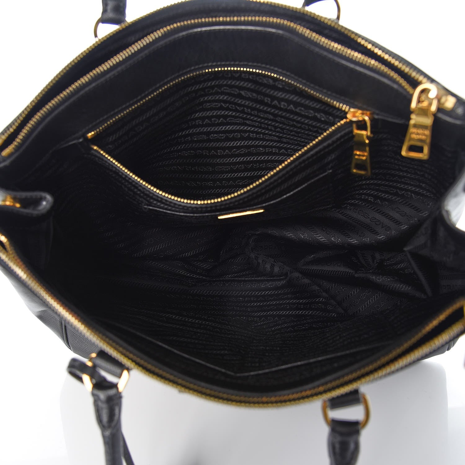 Prada Saffiano Large Galleria Double Zip Tote Black 5 of 15