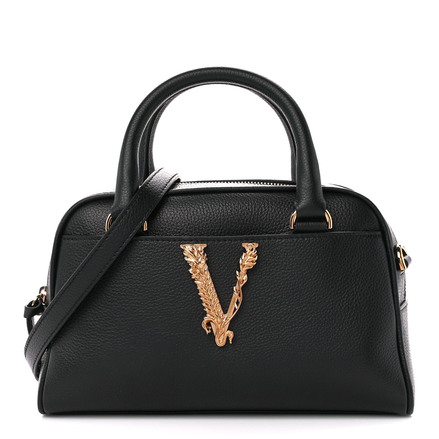Saffiano Virtus Small Bowling Bag Black