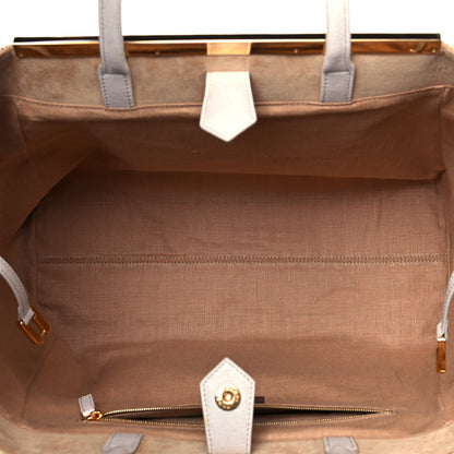 Fendi Canvas Vitello Elite Large 2Jours Tote Latte Multicolor 4 of 22
