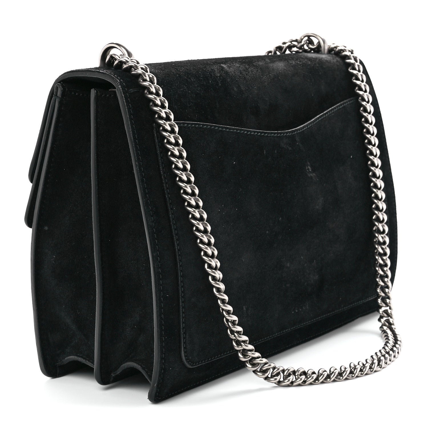 Gucci Suede Medium Dionysus Shoulder Bag Black 3 of 12
