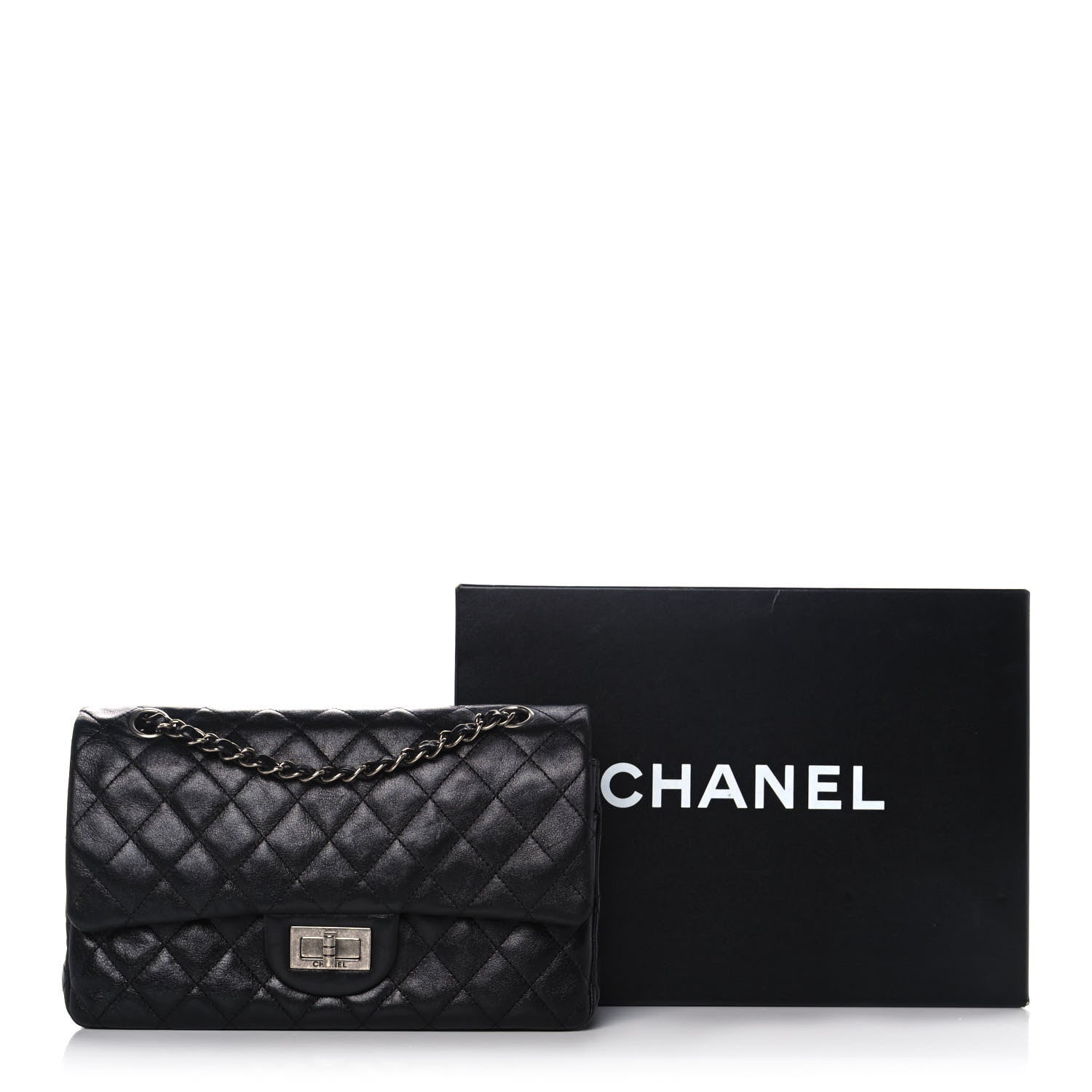 Chanel Lambskin Quilted Medium Hybrid Reissue Flap Black 14 of 14