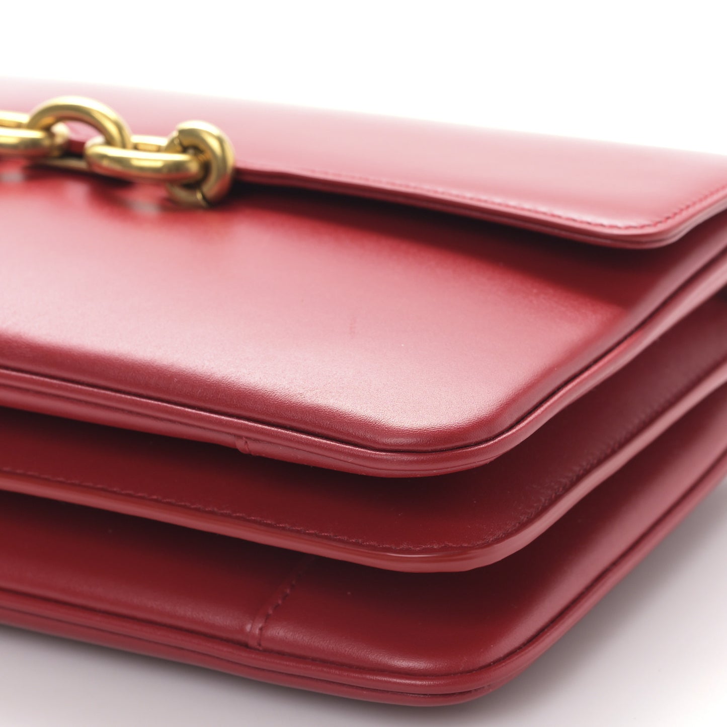 Smooth Calfskin Le Maillon Satchel Rouge Eros
