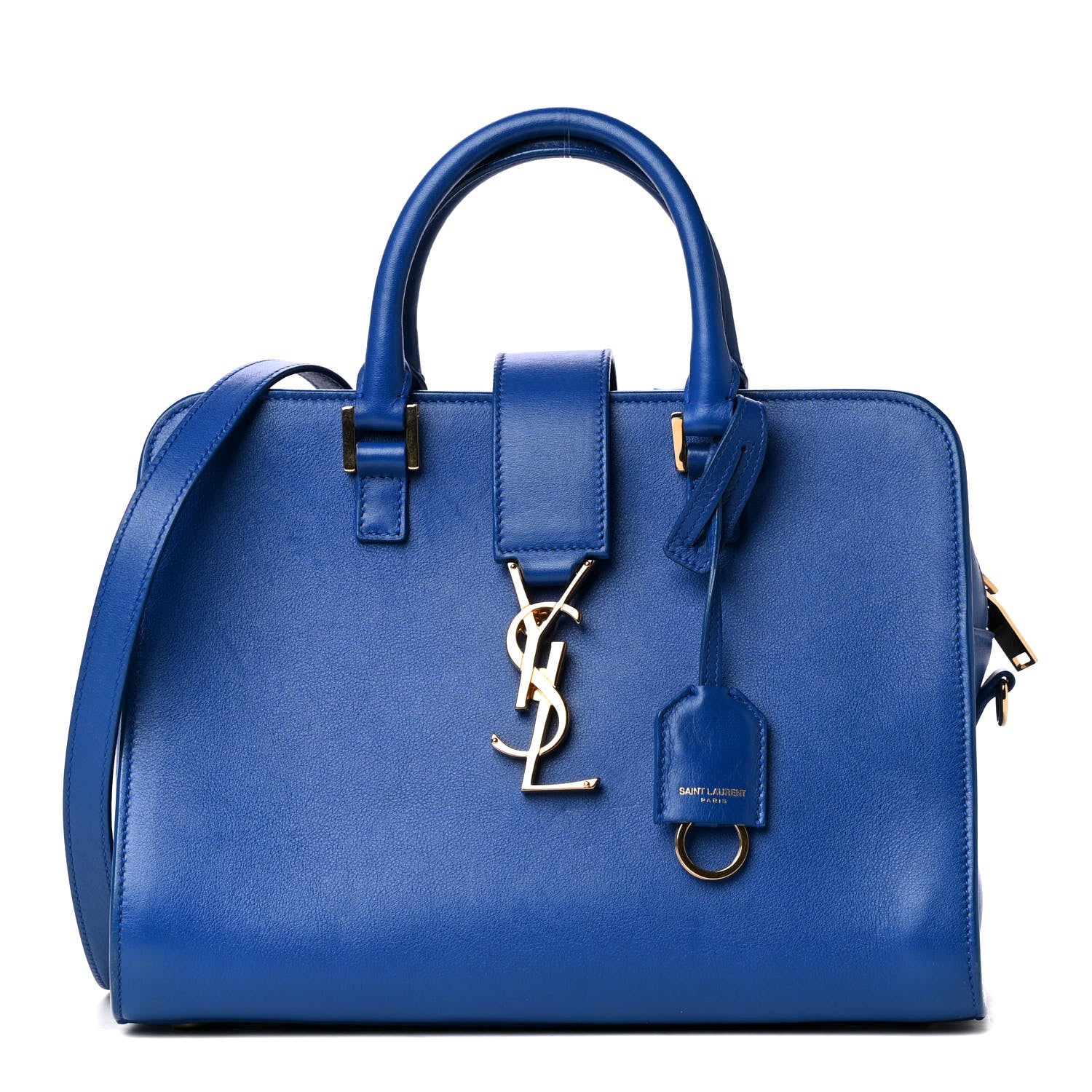 Saint Laurent Calfskin Monogram Baby Cabas Blue 1 of 4