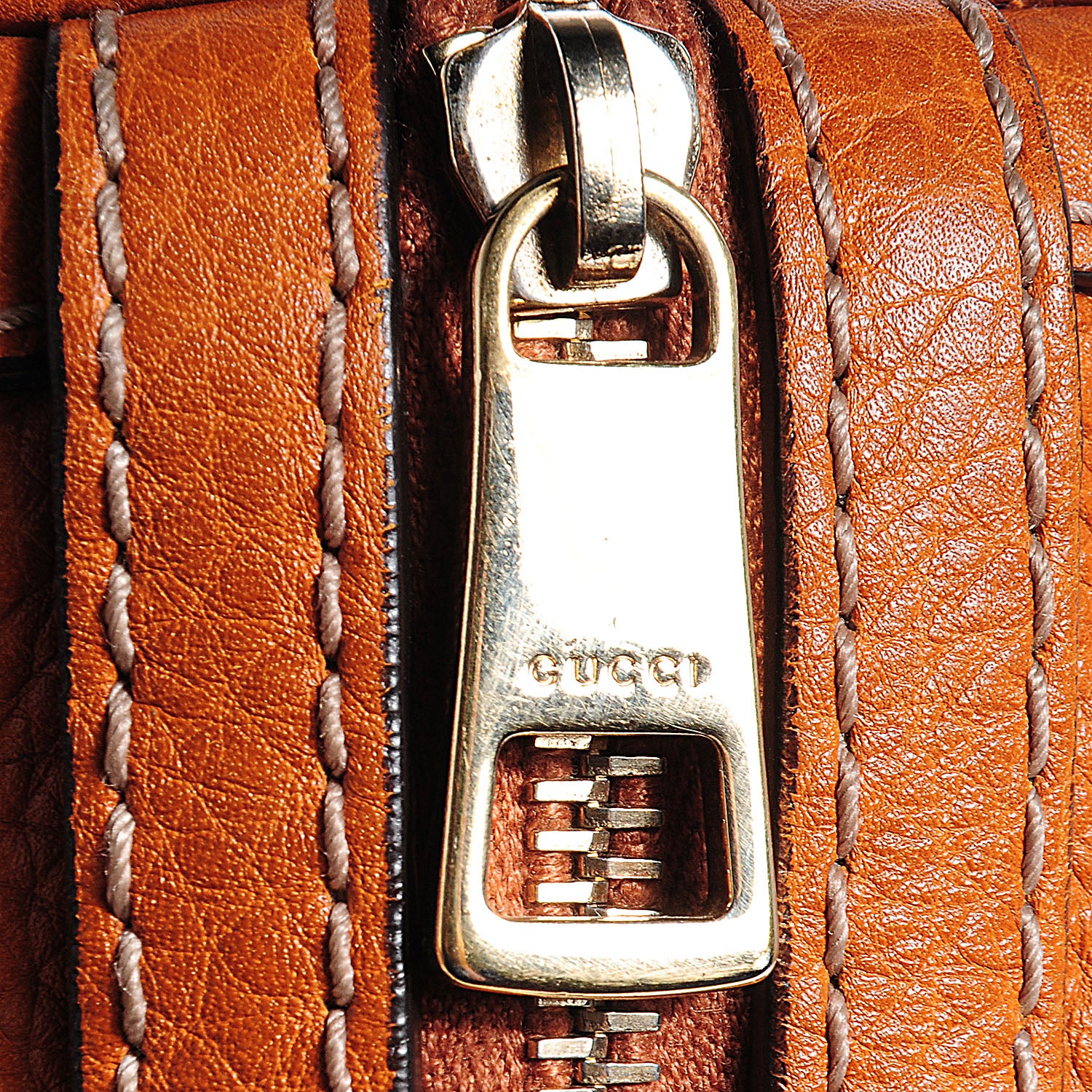 Gucci Calfskin Vintage Web Medium Boston Tobacco 8 of 10