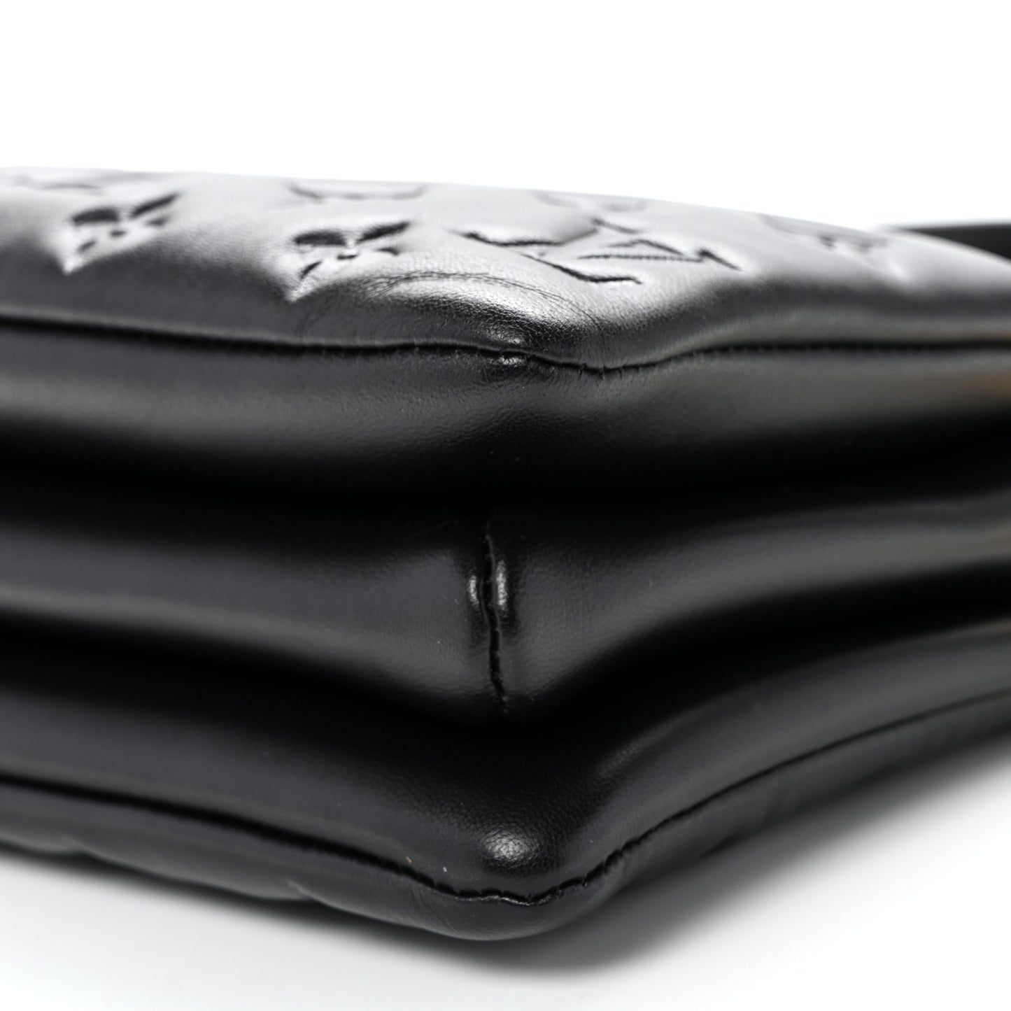 Lambskin Embossed Monogram Coussin BB Black