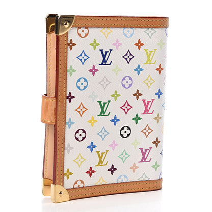 Louis Vuitton Monogram Multicolor Small Ring Agenda Cover White 3 of 8