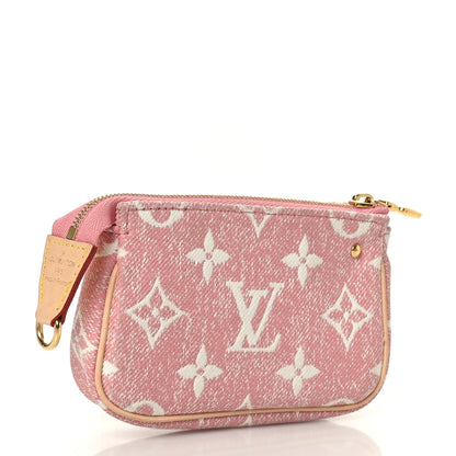 Louis Vuitton Denim Jacquard Monogram Micro Pochette Accessories Rose 3 of 6