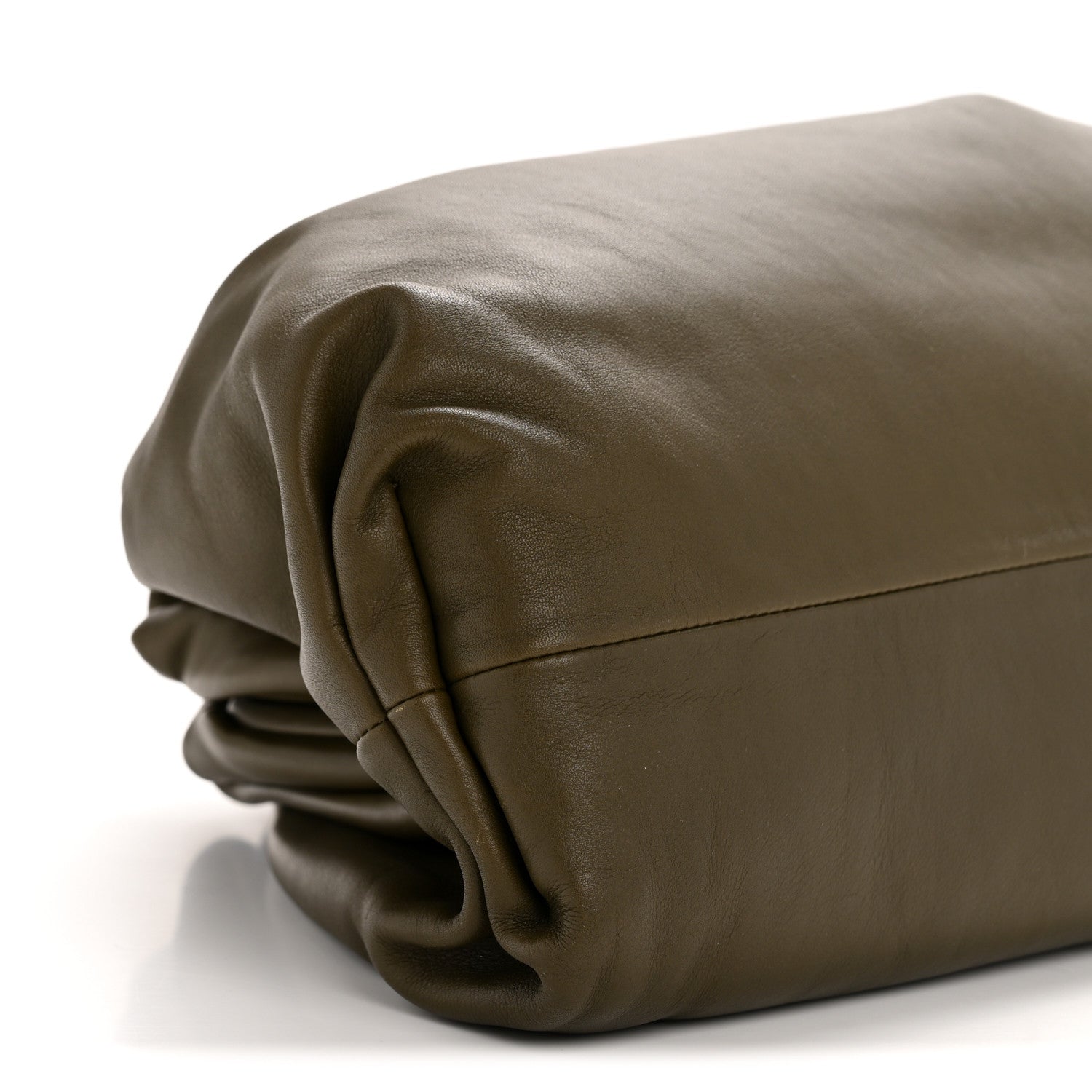 Bottega Veneta Smooth Butter Calf The Pouch Oversized Clutch Kaki Fondent 9 of 11