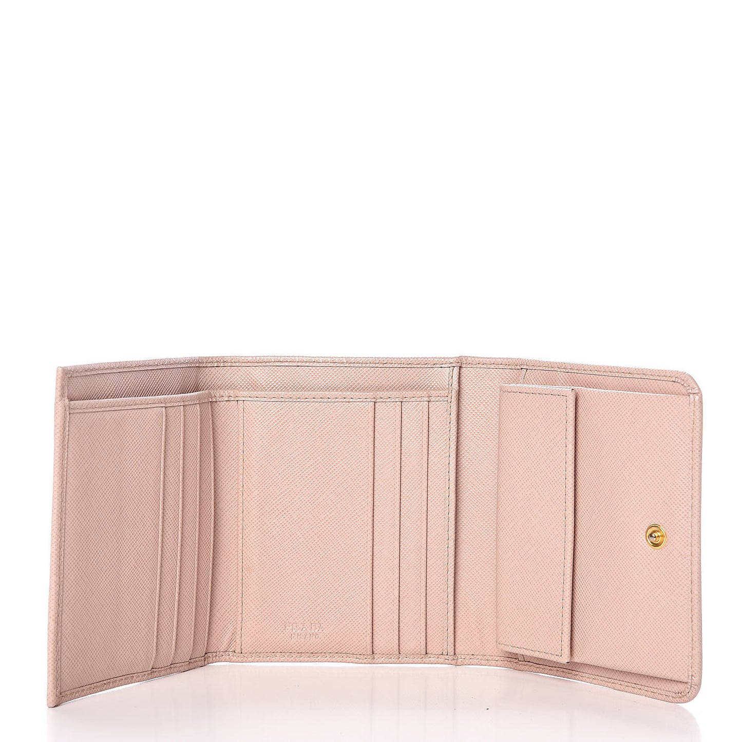 Saffiano Metal Tri-Fold Wallet Cipria