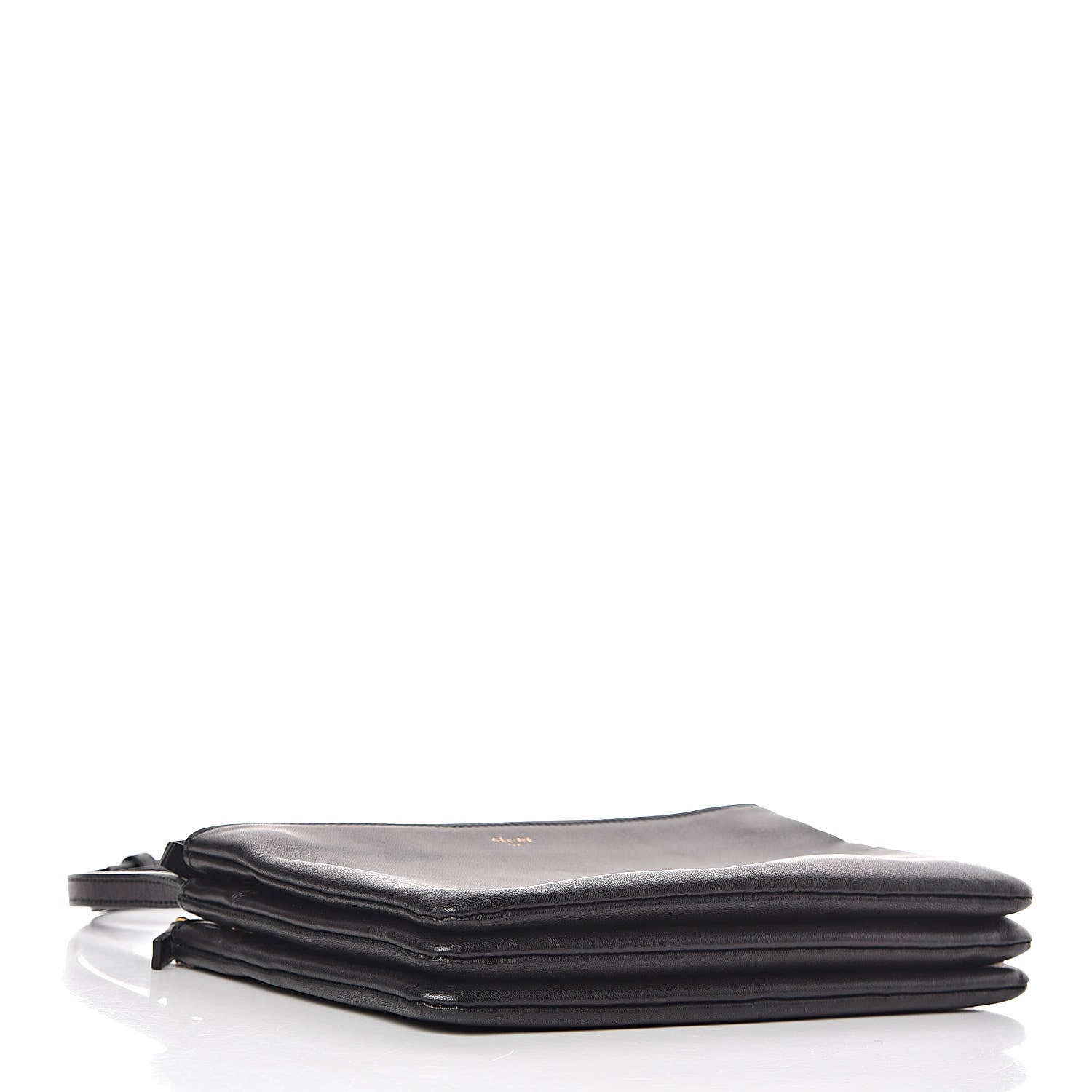 Celine Lambskin Small Trio Crossbody Bag Black 4 of 14