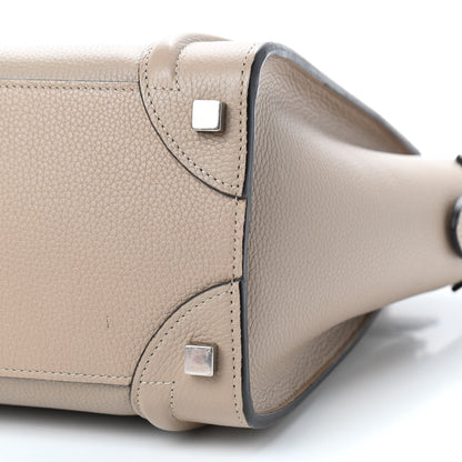 Celine Drummed Calfskin Micro Luggage Dune 8 of 9
