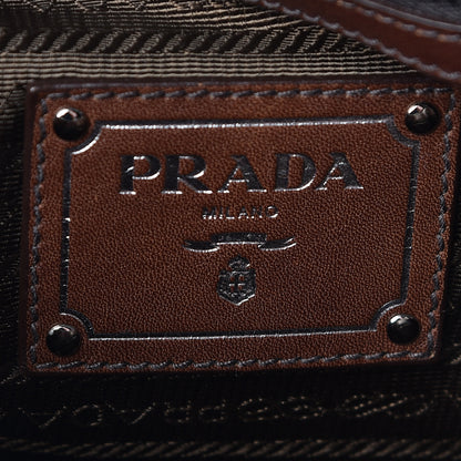 Prada Soft Calf Pleated Hobo Nocciolo 6 of 11
