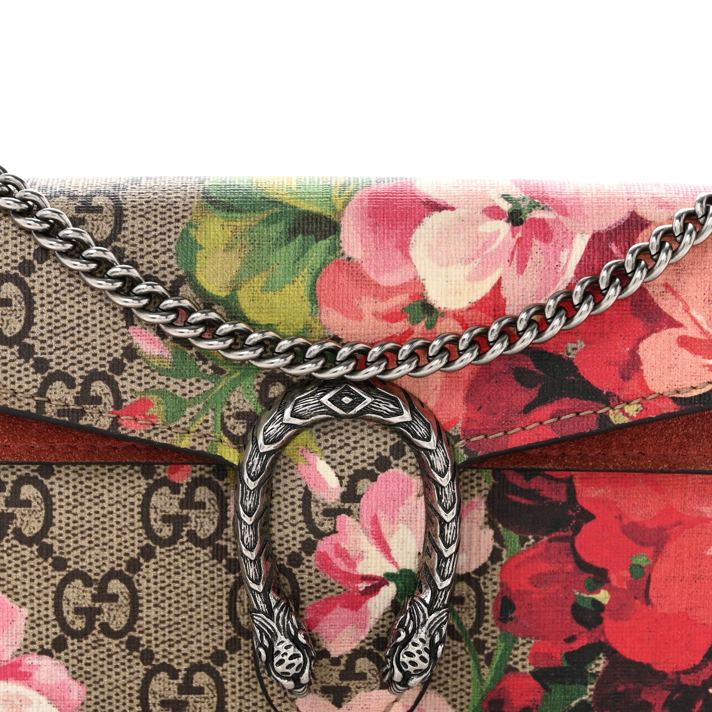 GG Supreme Monogram Blooms Super Mini Dionysus Shoulder Bag Beige Multicolor Dry Rose Beige Multicolor Dry Rose