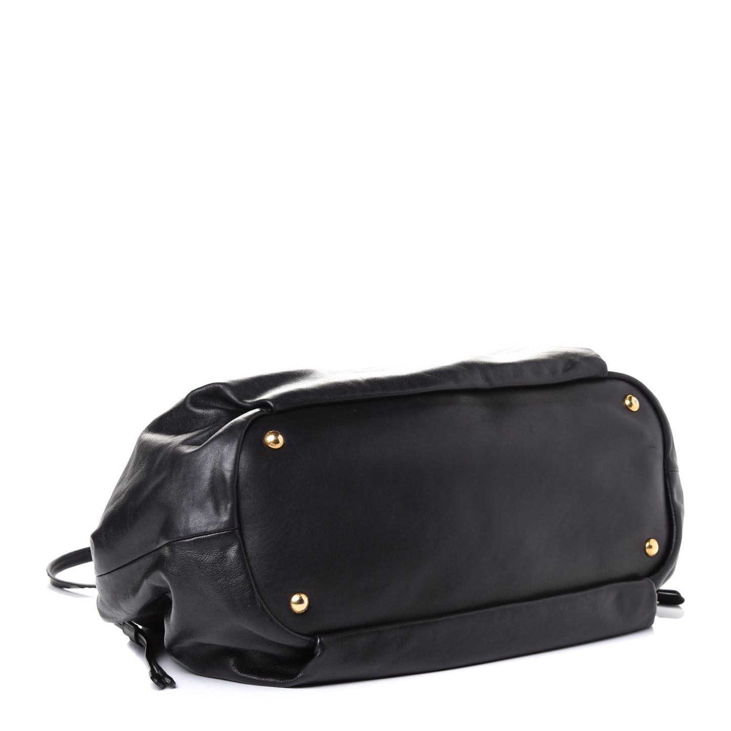 Nappa Drawstring Tote Black