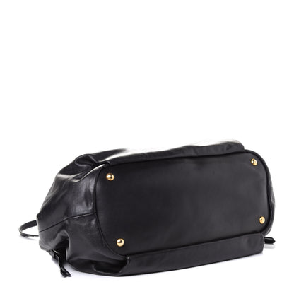 Prada Nappa Drawstring Tote Black 3 of 4