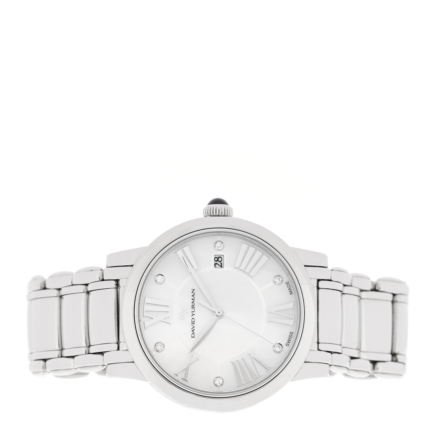 David Yurman Stainless Steel Diamond Mother of Pearl 38mm Classic Quartz Watch 2 of 5