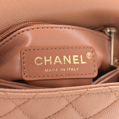 Chanel Caviar Quilted Extra Mini Coco Handle Flap Brown 5 of 9