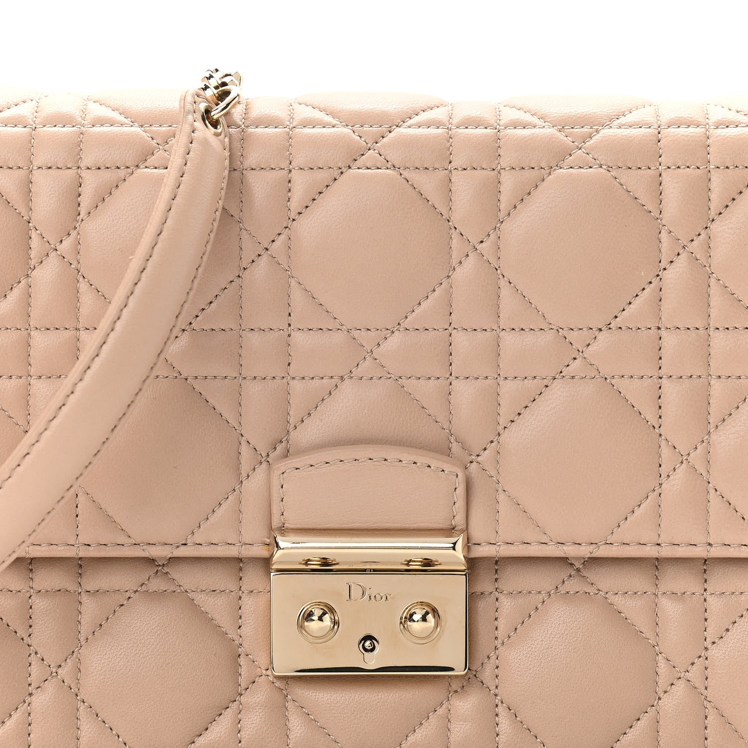 Christian Dior Lambskin Cannage Miss Dior Promenade Pouch Beige 7 of 10