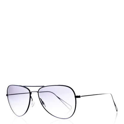 Oliver Peoples Matt Round Sunglasses Navy Blue 1 of 6