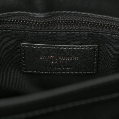 Saint Laurent Calfskin Y Quilted Monogram Monochrome Toy Loulou Crossbody Bag Black 6 of 14