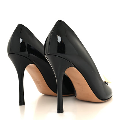 Valentino Garavani Patent One Stud 100mm Pumps 39 Black 4 of 8