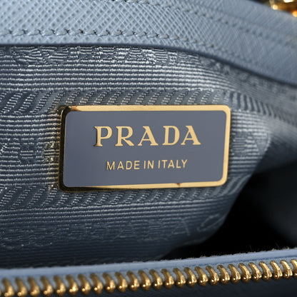 Prada Saffiano Micro Galleria Double Zip Tote Astrale 6 of 11
