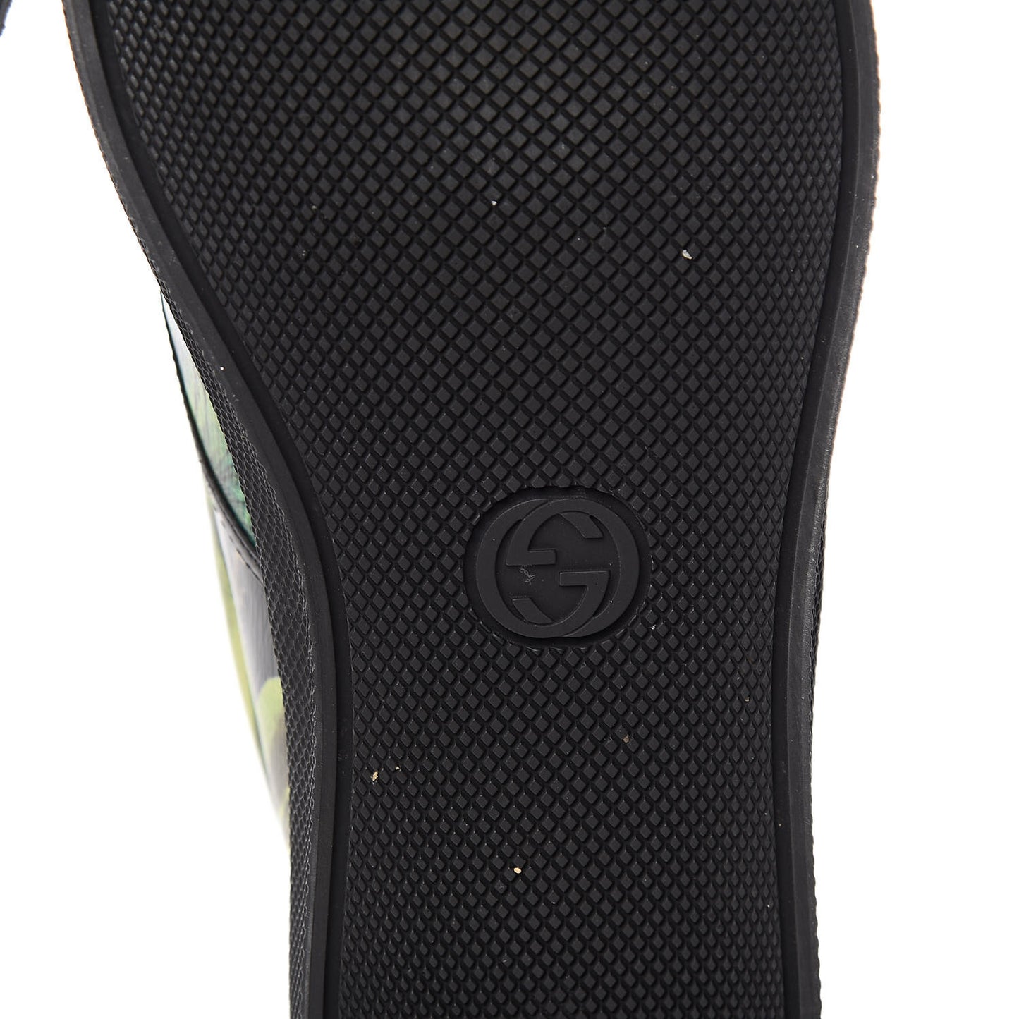 Calfskin Tropical Print Mens Dublin Slip On Sneakers 8 Black
