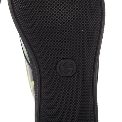 Gucci Calfskin Tropical Print Mens Dublin Slip On Sneakers 8 Black 6 of 8