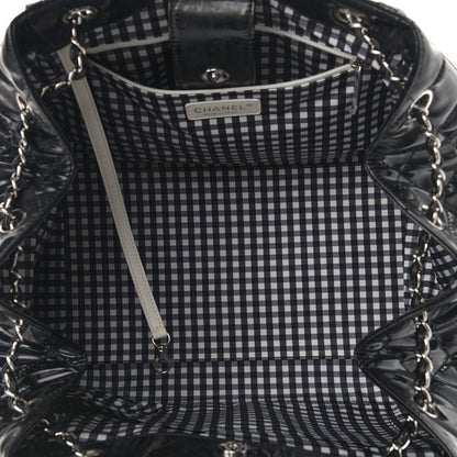 Chanel Vinyl Lipstick Ligne Accordion Tote Black 5 of 14