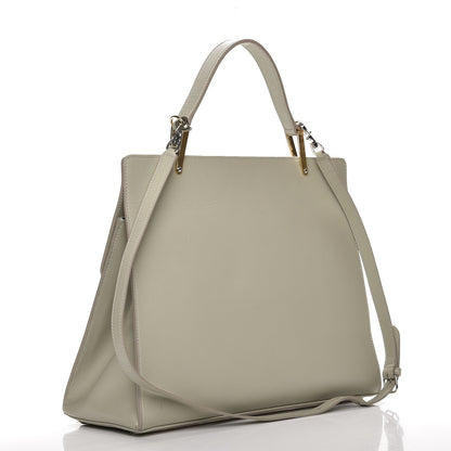 Balenciaga Smooth Calfskin Le Dix M Cartable Shoulder Bag Pearl Grey 4 of 12