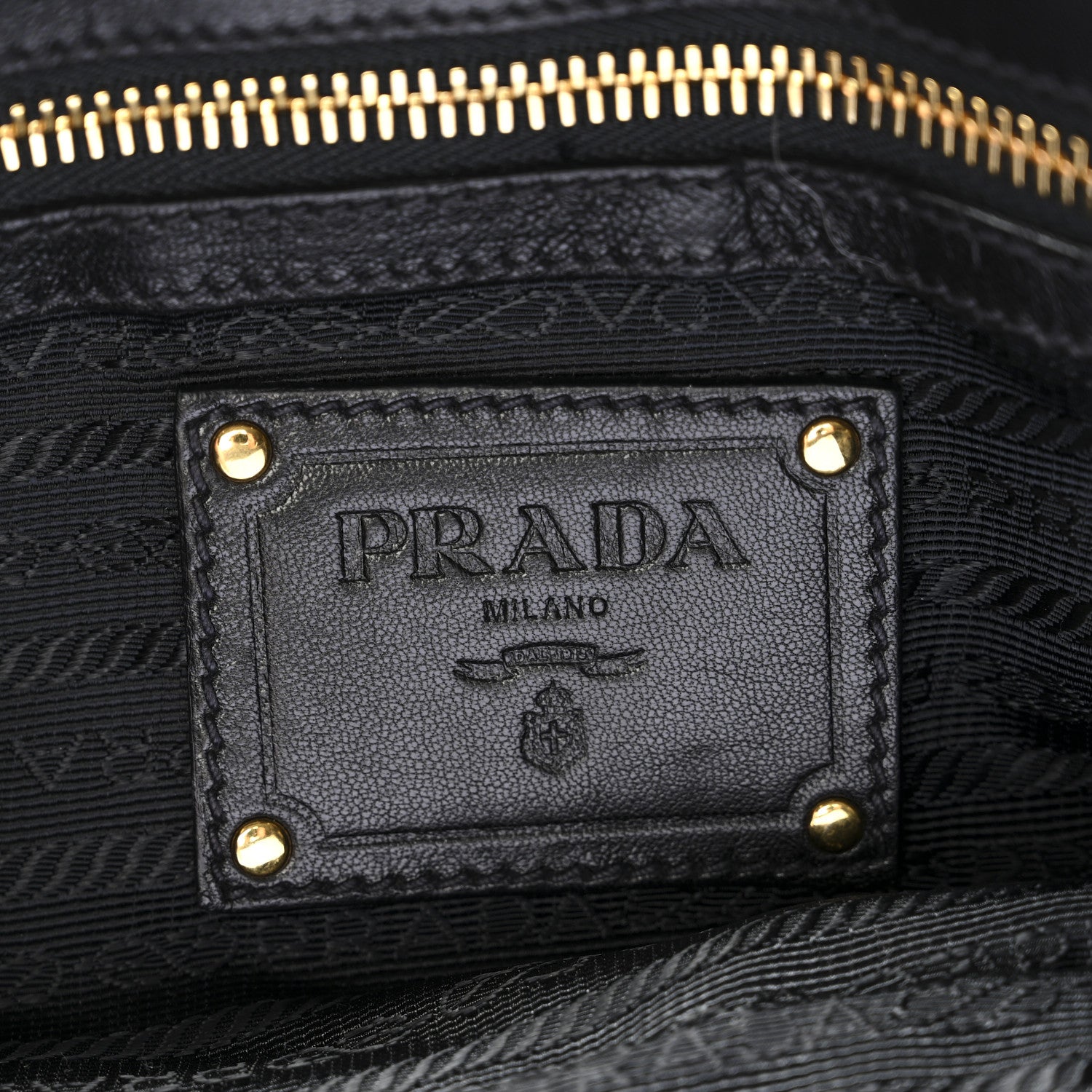 Prada Tessuto Gaufre Shoulder Bag Black 6 of 9